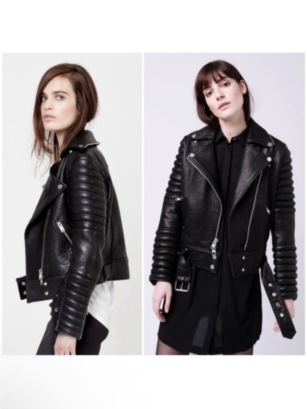 ⚡ THE ARRIVALS Rainer Structured Moto Leather Jacket - Small 🎸🖤 - Picture 12 of 15